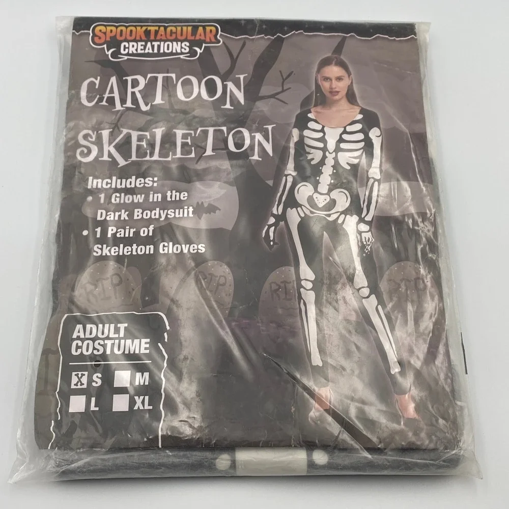 Spooktacular Creations Women's Small Glow Patterns Halloween Skeleton Costume
